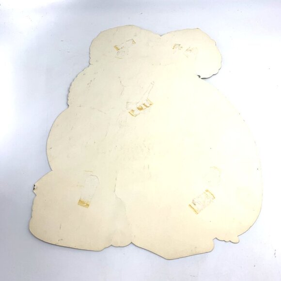 Hallmark Die Cut Easter Bunny Rabbit Painting Egg Painter Paper 4" USA FLAW - Picture 4 of 4